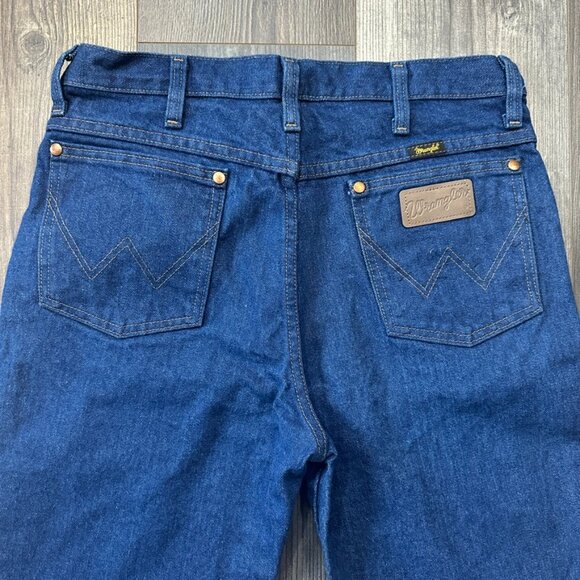 Wrangler Mens Cowboy Cut Slim Fit 32x32 Jeans Denim Indigo Western Modern Work - Picture 9 of 9